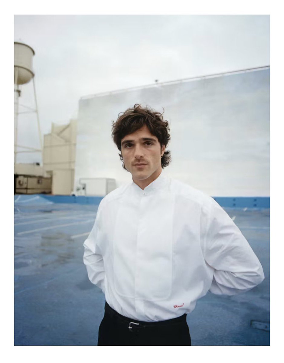 Jacob Elordi for W Mag wearing Charvet